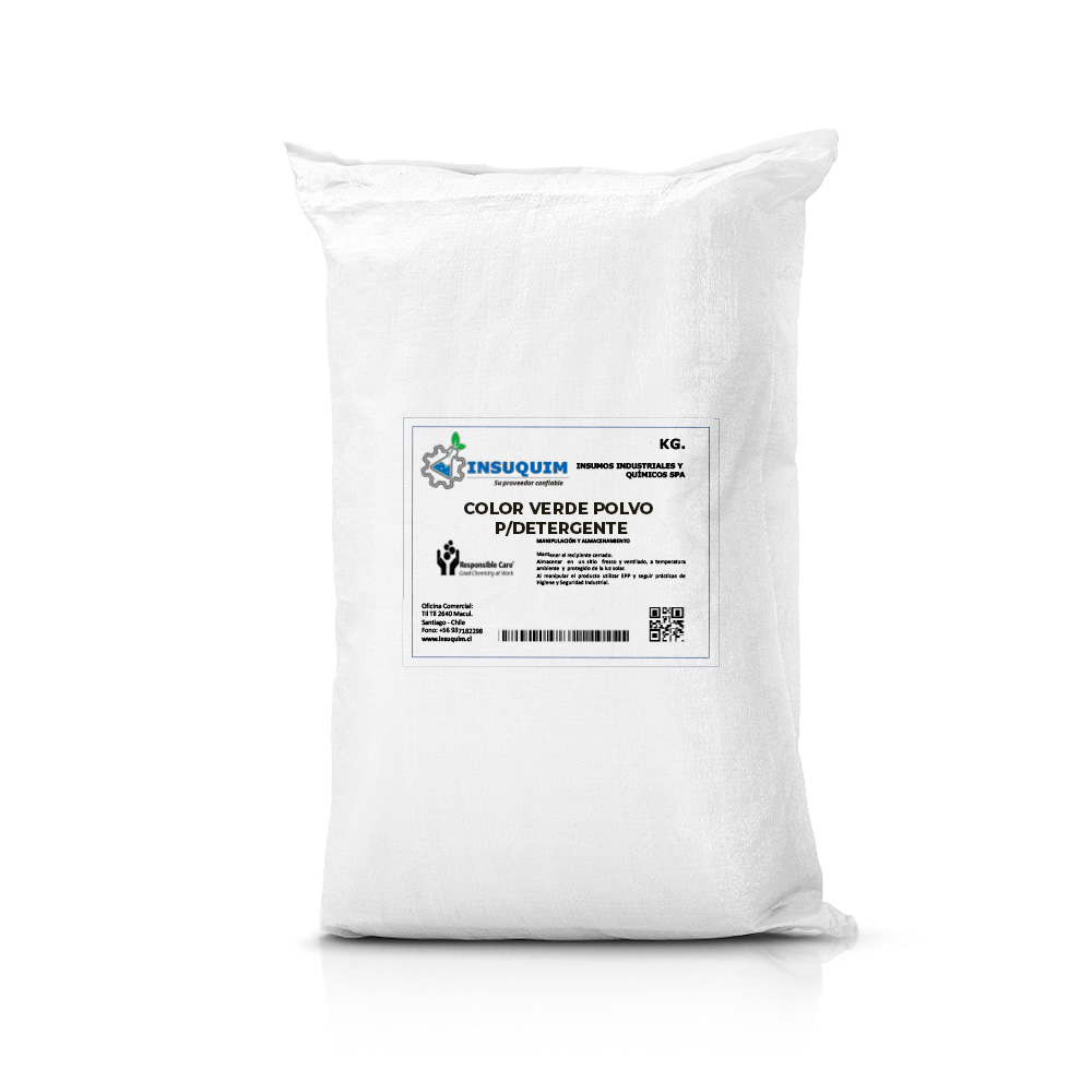 COLOR VERDE POLVO P:DETERGENTE